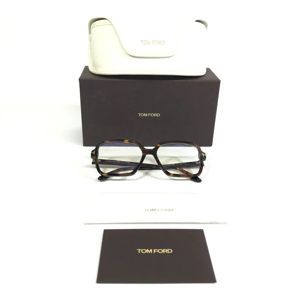 Tom Ford Eyeglasses Frames TF6063-B ECO 052 Tortoise Havana Full Rim 56-17-140